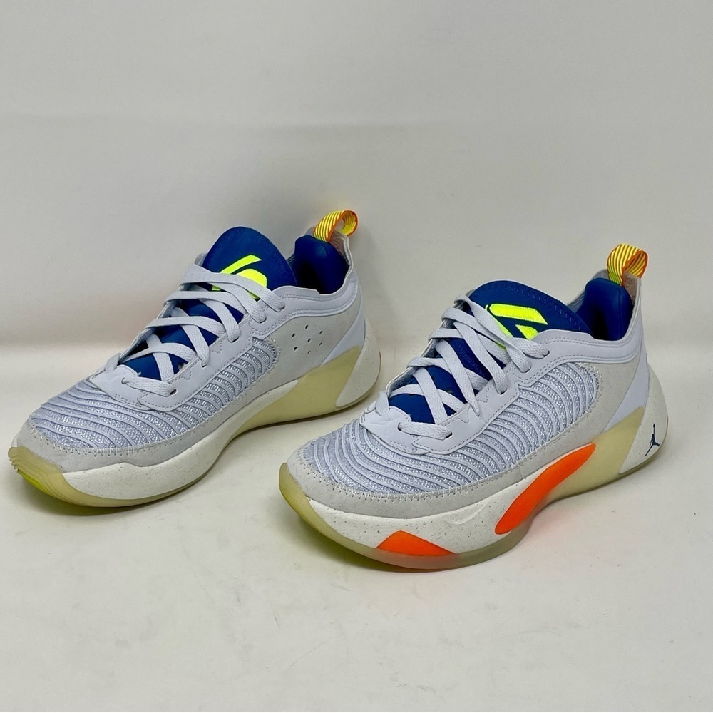 Nike Air Luka 1 White and Orange Athletic Sneakers